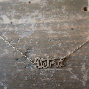 14k Yellow Gold DEBRA Name Necklace 14.25"